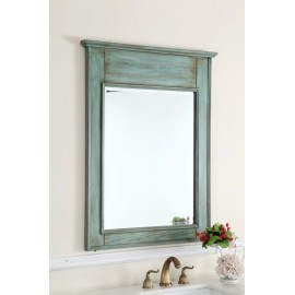 Abbeville Distressed Blue Mirror